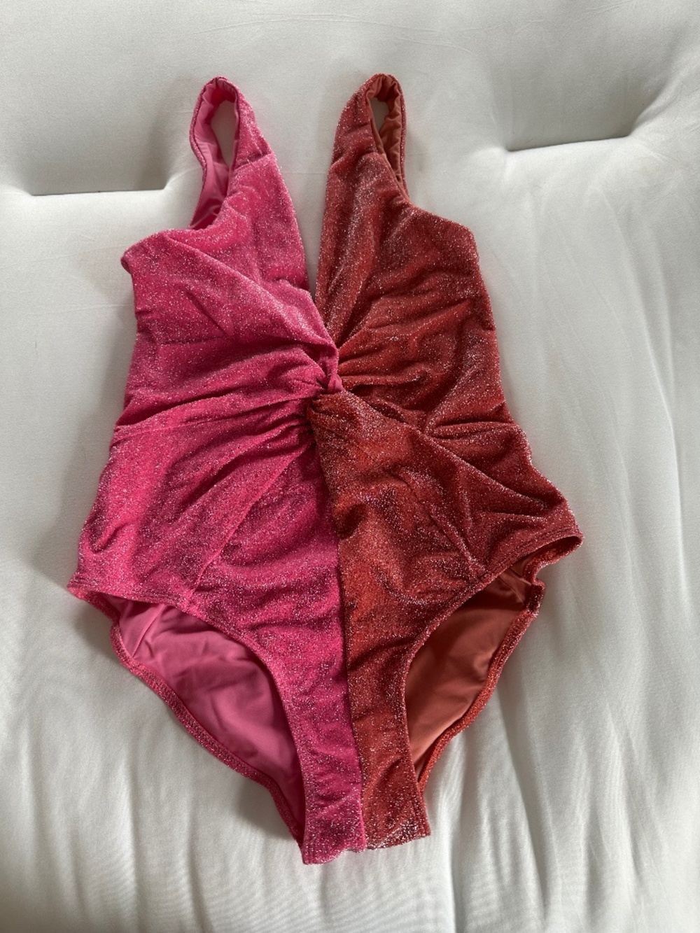 Pink sparkly one-piece swimsuit - One SIze